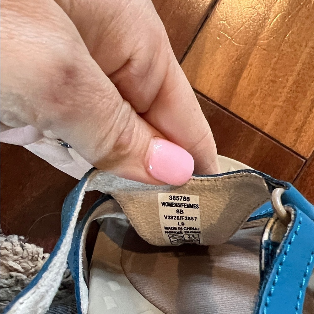 Lands' End Blue-Green Strappy Comfort Sandals - Picture 6 of 6